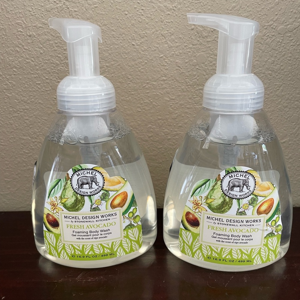 New Michel Design Works Fresh Avocado Foaming Body Wash Set